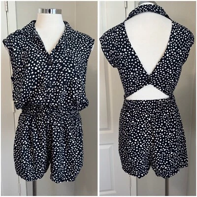 Mono informal sin mangas espalda abierta mameluco a lunares talla L Foto 1 de 4