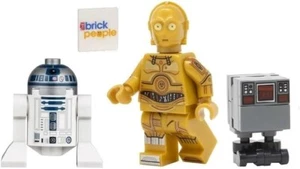 LEGO Star Wars: R2-D2 and C-3PO Minifigures with Gonk Droid (GNK) - Picture 1 of 4