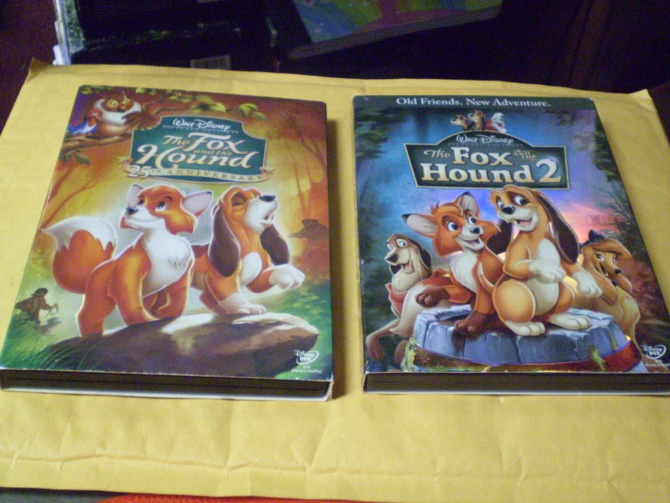 (2) Disney Fox and Hound DVD Lot: The Fox and the Hound 1 & 2  Both w/Slipcovers - Image 1 of 1