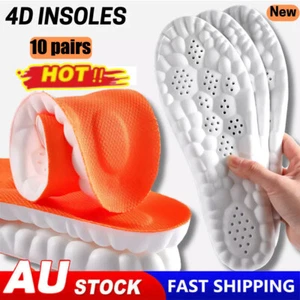 10 Pairs 4D CLOUD TECHNOLOGY Insole Hiking Trainer Inner Sole Inserts-Breathable - Picture 1 of 16