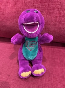 VINTAGE 10" BARNEY Purple Dinosaur I Love You Plush Stuffed Animal Lyons Works - Picture 1 of 8