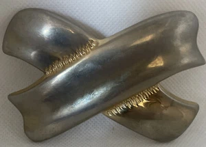 X-förmige modernistische Gürtelschnalle ca. 2 1/2” x 3 1/2” - Bild 1 von 10