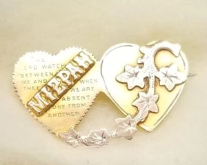 Victorian Gold Mizpah Brooch - Picture 1 of 2