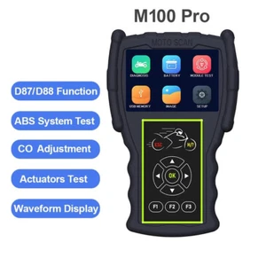 Lector de códigos profesional de motocicleta M100 de 3,5 pulgadas escáner de diagnóstico herramienta multilingüe - Imagen 1 de 10