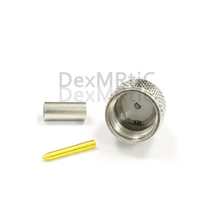 1X MINI-UHF macho enchufe RF coaxial conector crimpado para RG316 RG174 cable recto NUEVO - Imagen 1 de 6