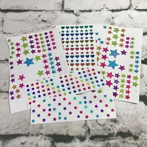 Prism Star Award Stickers Colorful Seals Rewards Scrapbooking Lot Of 5 Sheets - Picture 1 of 6