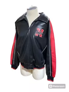 G-III Nebraska Cornhuskers Leather Jacket Mens Large NCAA Football Varsity Coat - Picture 1 of 12