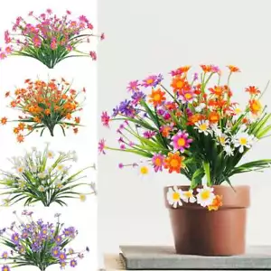 Fiori margherite finte artificiali 4 pezzi piante plastica da esterno giardino veranda decorazione - Foto 1 di 17