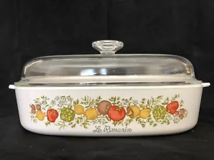 VINTAGE Corning Ware "Le Romarin" Casserole A-10-B w/ Lid 10" x 10" x 2" - Picture 1 of 6
