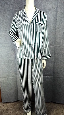 VICTORIA'S SECRET Juego de pijama largo esmaltado satinado XS,S,M,L negro, rayas rosas, rojo muchos Foto 1 de 4