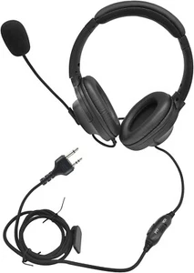 2 Way Radio Headphones with Mic Ham Radio Intercom Ptt Headset Boom Microphone H - Zdjęcie 1 z 7