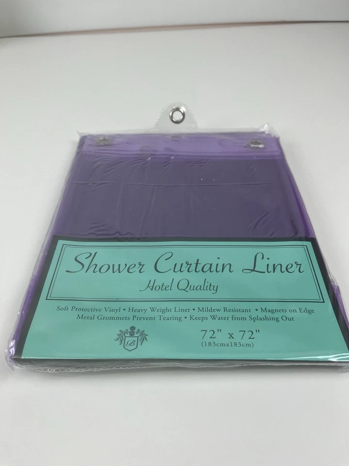 72” x 72" Vinyl Shower Curtain Liner Waterproof Heavy Duty With Metal Grommets - Image 1 of 1