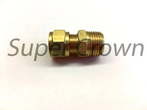 1 x New Brass 3/8" ID x 3/8" Male NPT Compression Connector Fitting Adapter - Bild 1 von 3