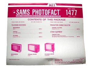 Sams Photofact 1477 - Bild 1 von 1