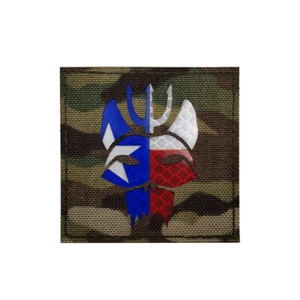Reflectante IR Navy Seal Team Trident Rojo Blanco y Azul Gancho y Bucle Insignia Táctica CP* - Imagen 1 de 4