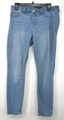 Leggings de mezclilla Gap para mujer lavado ligero pierna recta calce elástico 5 bolsillos 8/29 Foto 1 de 4