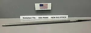 12019 Nicholson 10"" file taglio bastardi rotondo 3/8"" USA NUOVO VECCHIO STOCK - Foto 1 di 8