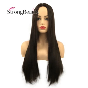 Long Synthetic Straight Capless Wigs Hairstyle Scalp Top Women Wigs - Picture 1 of 5