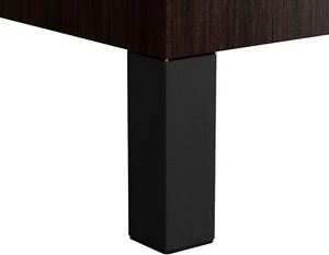 4 Pack Adjustable Furniture Sleek Square Legs, Matte Black - Picture 1 of 3