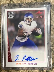 2021 LEAF RED JARET PATTERSON ROOKIE RC AUTO SN# 18/25 Commanders - Picture 1 of 2