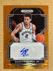 2022-23 Prizm Draft Picks Autograph #DP-SPJ Scottie Pippen Jr. /49 Orange Auto - Picture 1 of 2