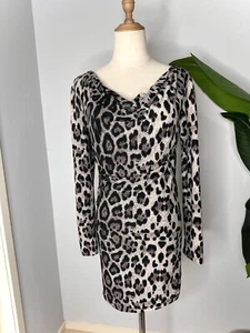 Dolce & Gabbana Leopard Animal Print Mini Dress Tunic Sz L (Suits S-M) Women’s - Picture 1 of 7
