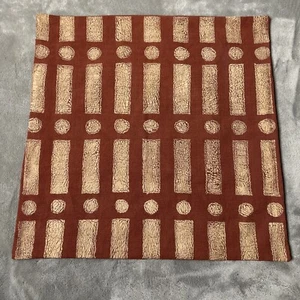 West Elm 18”x18” Mudcloth Terracotta Pillow Cover NWT 034 - Picture 1 of 4