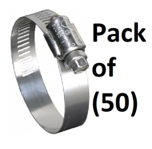 50 Ideal 670040012053 1/2" To 1-1/4" Marine Grade Stainless Steel Hose Clamps - Picture 1 of 5