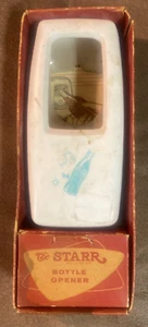 VINTAGE 1950'S THE STARR COCA COLA BOTTLE OPENER CAP CATCHER IN BOX SPRITE BOY  - Picture 1 of 15