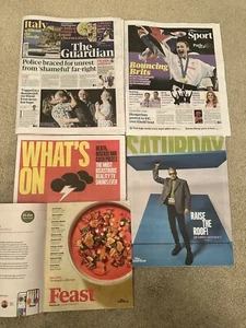 The Guardian 3rd August 2024 3/8/24 Jeff Goldblum & Team GB - Picture 1 of 1