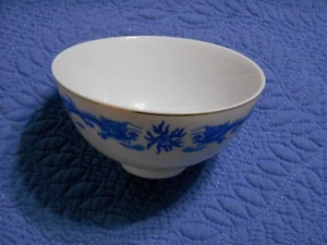 Darchung Bowl Blue Dragons Footed Soup Rice Bowl Dish Asian Syle - Picture 1 of 8