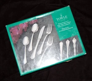 TOWLE Santa Barbara 18/8 Stainless Steel Flatware Silverware 51 Pcs PLEASE READ - Picture 1 of 4