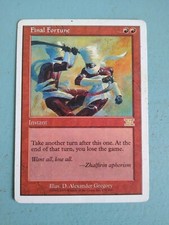 Final Fortune HP 6th Edition VI Mtg Magic the Gathering Card D Alexander Gregory