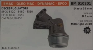 COPPIA CONICA DECESPUGLIATORE EFCO OLEOMAC  ASTA Ø 32  Z 10 ADATTABIL 61112072BR - Imagen 1 de 1