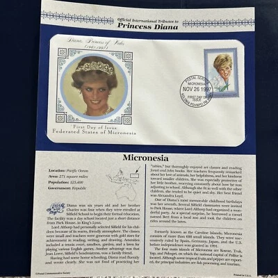 Official International Tributes to Princess Diana First Day Stamp MICRONESIA - Image 1 of 4