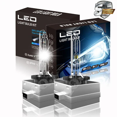 For Chevrolet Blazer 2019-2020 LED Headlight Bulbs High/Low Beam D3S/D3R 6000K - Image 1 of 4