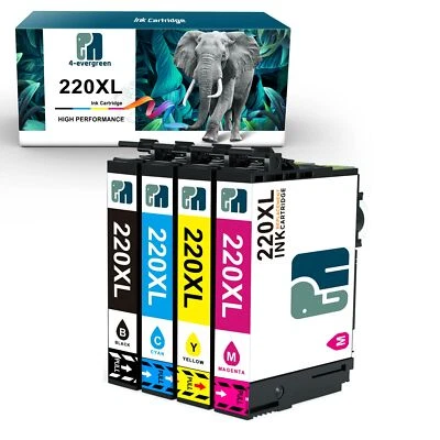 4 pk 220 T220XL Ink Cartridges for Epson WorkForce WF2630 WF2660 printers - Image 1 of 4