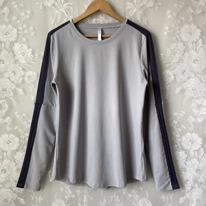 Fabletics Athletic Running Training Gray Long Sleeve Shirt Adjustable Women’s L - Picture 1 of 11