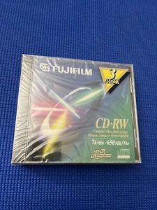 FujiFilm 3-Pack of 74-Minute • 650 MB CD-RW Compact Discs ~ Brand New & Sealed! - Picture 1 of 1