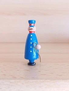 Erzgebirge Holz Eisenbahner Figur Weihnachts Deko Vintage Spielzeug Rückbau - Bild 1 von 8