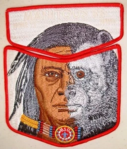 KICHKINET DE 2 PARCHES NOAC DELEGATE FUSIONADO MANITOUS OA LODGE 88 SAUK TRAIL 29 2012 - Imagen 1 de 1