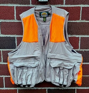 Cabelas Grouse Orange Hunting Gear Vest Sz L Tan Jacket Shooting Turkey - Picture 1 of 5