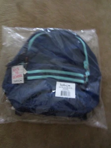 Kipling BP4192 431 Bouree Backpack Ink Blue/Light Blue Zipppers $104 - Picture 1 of 2