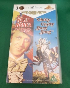 VHS TAPE WILLY WONKA CHOCOLATE FACTORY & CHITTY CHITTY BANG BANG SEE PHOTOS - Picture 1 of 7