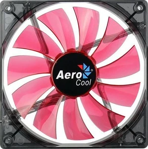 AeroCool Lightning LED Fan - 140x140x25mm, 1200+10rpm, 48CFM, 22dBA - Red LED - Picture 1 of 1