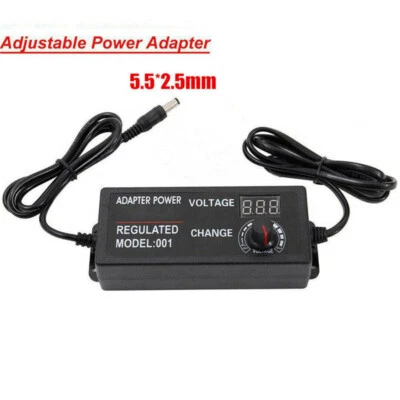 3-12V 5A Voltage Adjustable AC/DC Power Supply Adapter Display EU Plug CS - Image 1 of 4