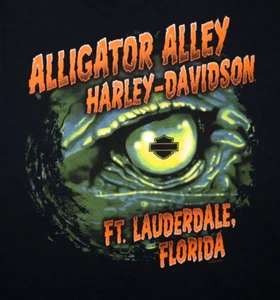 HARLEY-DAVIDSON ALLIGATOR ALLEY Size S DOUBLE-SIDED Shirt Florida Motorcycles - Picture 1 of 8