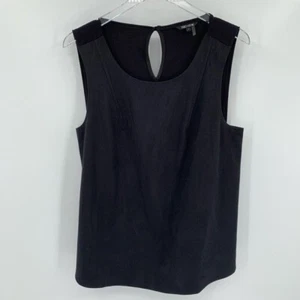 NIC+ZOE schwarz Tank Wildleder Strick ärmellos Shirt Top Bluse Große L - Bild 1 von 5