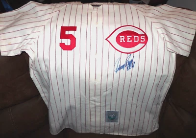 Johnny Bench Signed Reds Mitchell Ness Authentic 1967 Rookie Jersey Auto ROY 68 - Image 1 of 4