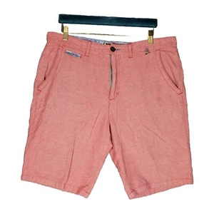 Modern Amusement Park Brooks Faded Red Chambray Mens Walk Shorts Crow Preppy  - Picture 1 of 11